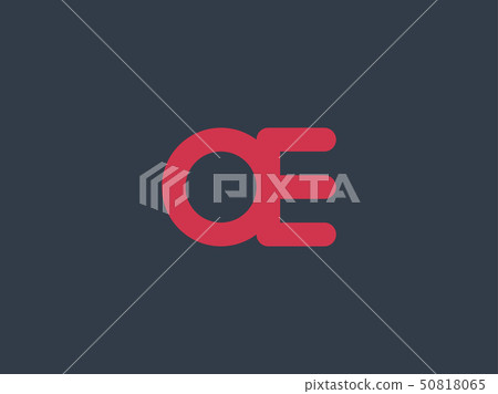 abstract initial letter AE or OE logo concept abstract initial letter AE or OE logo concept 50818065