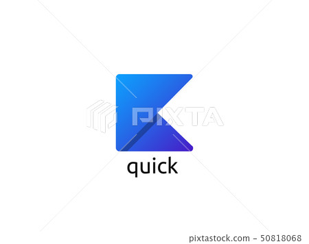 letter K logo. paper flip design concept. creative letter K logo. paper flip design concept. creative 50818068