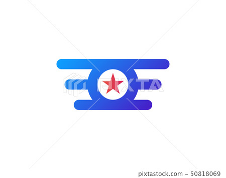 circle star wing logo. abstract design concept circle star wing logo. abstract design concept 50818069