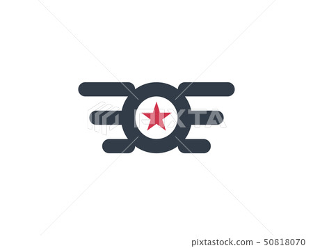 circle star wing logo. abstract design concept circle star wing logo. abstract design concept 50818070