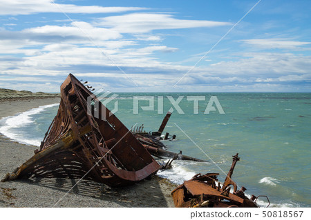 Wreckages on San Gregorio beach, Chile historic Wreckages on San Gregorio beach, Chile historic 50818567