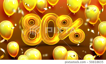 Eighty Percent Or 80 Special Sale Offer Vector 50818635