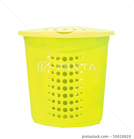 yellow plastic basket for washing, isolated yellow plastic basket for washing, isolated 50818928