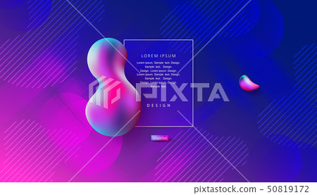 Geometric blue background with abstract oval... - Stock Illustration ...