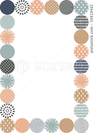 Scandinavian pattern frame - Stock Illustration [50819482] - PIXTA