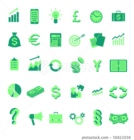 Set of vector business symbol icons. Isolated. Set of vector business symbol icons. Isolated. 50821036