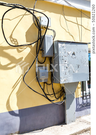 Switchboards with electrical equipment and wires Switchboards with electrical equipment and wires 50821260