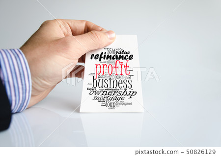 Profit word cloud collage 50826129