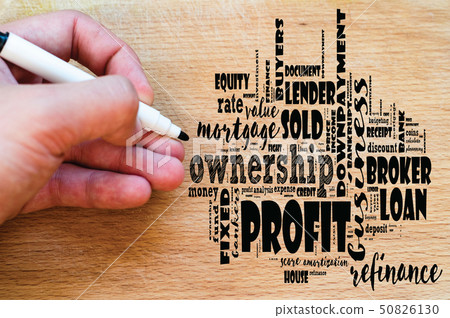 Profit word cloud collage 50826130