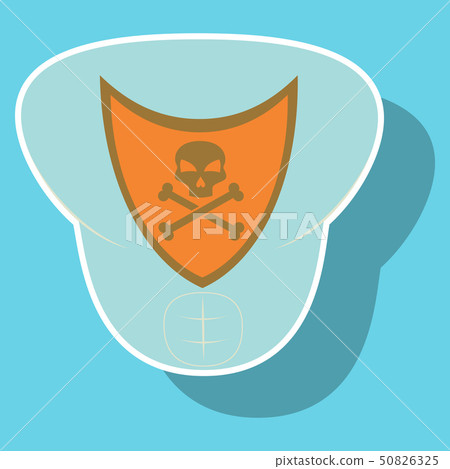 Superhero color sticker badges, emblems, logos. Superhero badge icon, power and protect insignia for 50826325