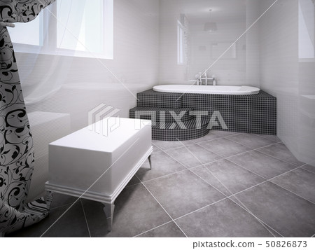 Jacuzzi room. Interior in avant garde style. 50826873