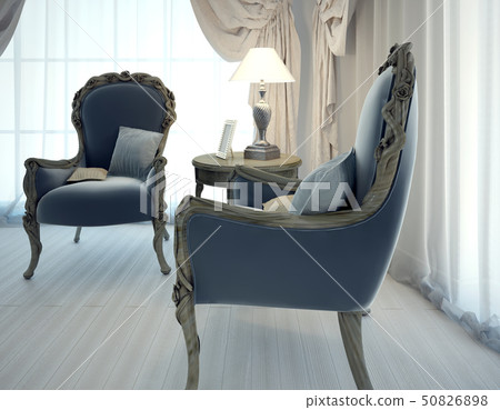 Two armchairs in living room art deco style Two armchairs in living room art deco style 50826898