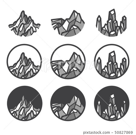 Mountain logo icon set. Mountain logo icon set. 50827869