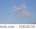 Dramatic evening blue sky with clouds, background 50828156