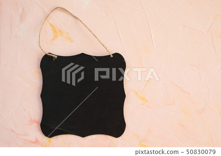 Empty blackboard on a pink background 50830079
