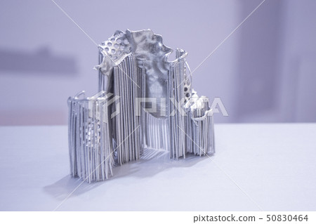 Dental crowns printed in laser sintering machine. Modern 3D printer 50830464