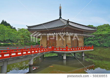 奈良縣櫻井市安倍山[Abe Bunjuin Kinkaku Ukimido] 50830955