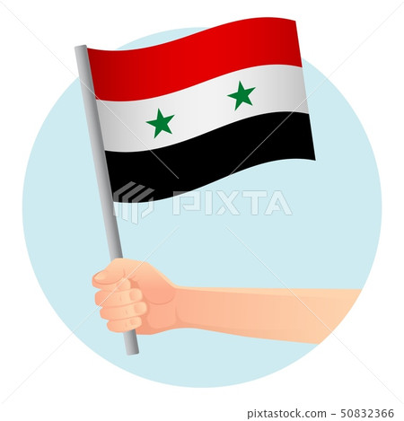 syria flag in hand 50832366
