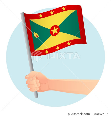 Grenada flag in hand 50832406