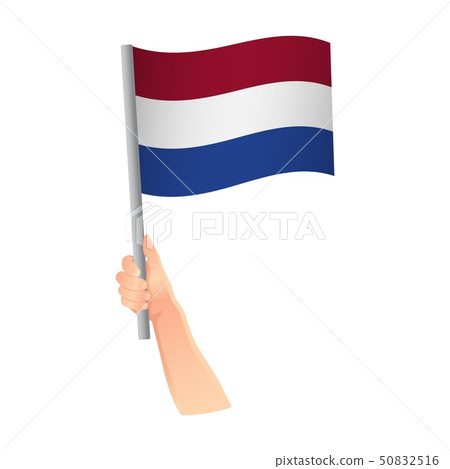 netherlands flag in hand icon 50832516
