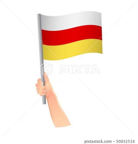 south ossetia flag in hand icon 50832518