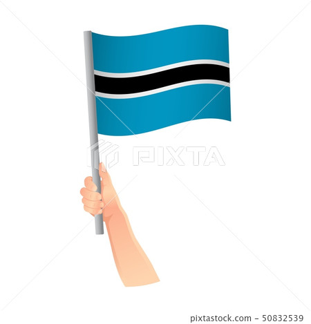 Botswana flag in hand icon Botswana flag in hand icon 50832539