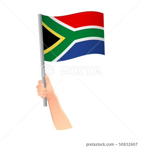 South Africa flag in hand icon South Africa flag in hand icon 50832607
