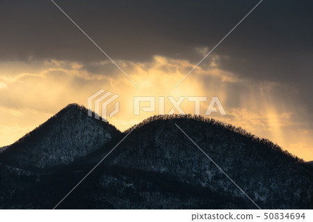 日本/北海道洞爺湖，冬天的景色 50834694