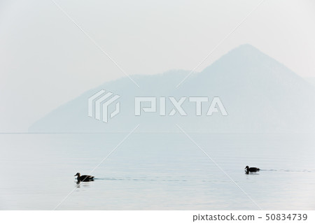 日本/北海道洞爺湖，冬天的景色 50834739