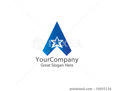 letter A logo. air arrow star creative apps design letter A logo. air arrow star creative apps design 50835116