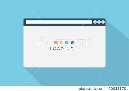 Loading page browser in flat style vector Loading page browser in flat style vector 50835178
