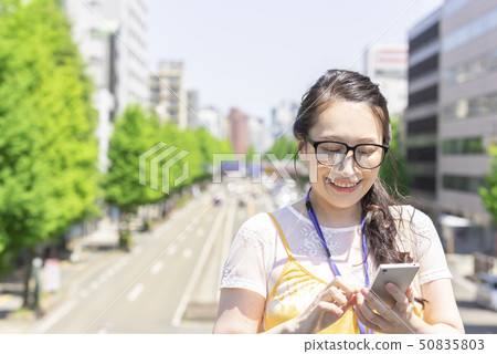 Casual Business Smartphone Search Operation Woman 50835803