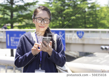 Casual Business Smartphone Search Operation Woman 50835816