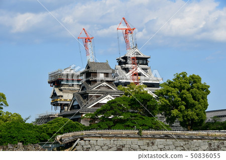 Early spring of Kumamoto Castle Kumamoto earthquake restoration work 2019 50836055