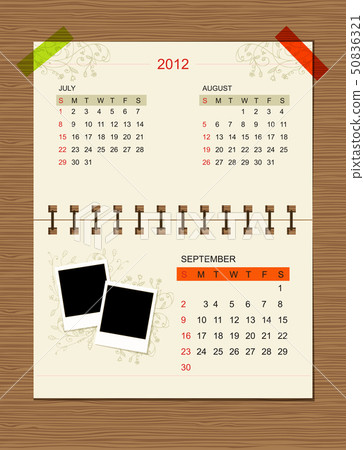 Vector calendar 2012,september.  50836321