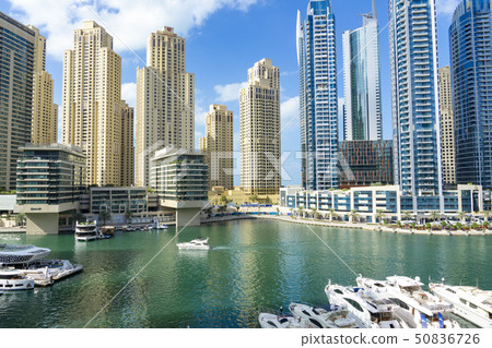 Landscape of Dubai Marina area 50836726