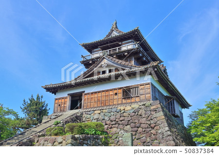 [福井縣]陽光明媚的新鮮綠色丸岡城 50837384