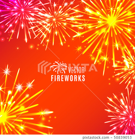 Vector Illustration of Fireworks Vector Illustration of Fireworks 50839053