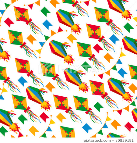 Seamless pattern of festa Junina village festival in Latin Ameri Seamless pattern of festa Junina village festival in Latin Ameri 50839191