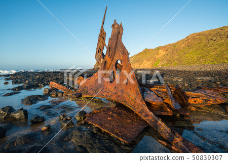 The Shipwrecked at Kitty Miller bay, Australia. 50839307