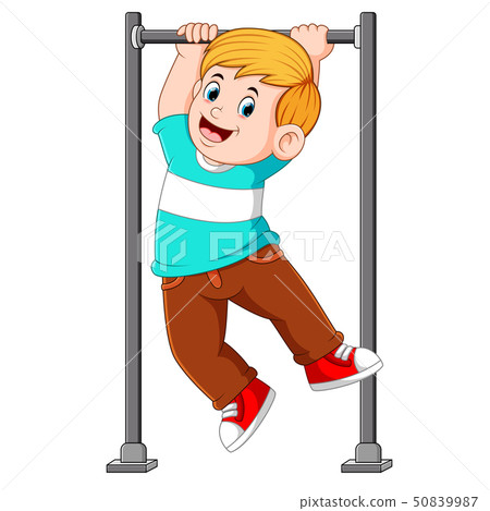 boy, hanging, holding 50839987