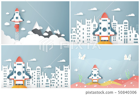 Vector illustration with start up concept. Vector illustration with start up concept. 50840306