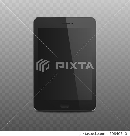 Black tablet mockup with realistic blank screen 50840740