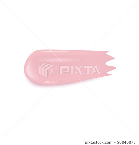 Pink cream blob isolated on white background Pink cream blob isolated on white background 50840875