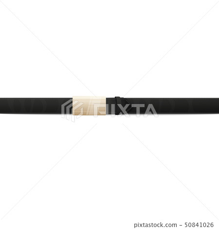 Buttoned to buckle belt or waistband realistic vector icon isolated on background. 50841026