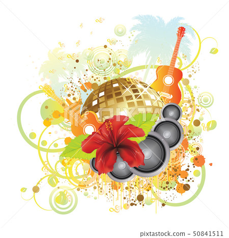 Tropical party poster Tropical party poster 50841511