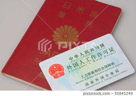 護照和中國就業證 50845249