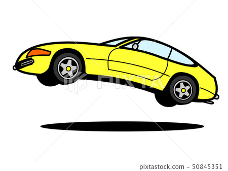 意大利體育跳黃色汽車例證 意大利體育跳黃色汽車例證 50845351