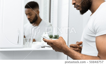 Man in bathroom concept Man in bathroom concept 50848757
