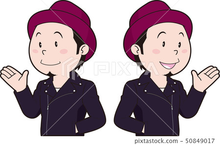 Men wearing a riders jacket 50849017